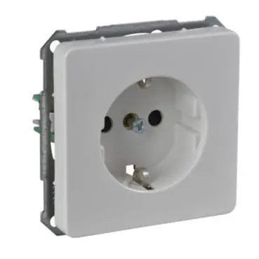 ELSO - zásuvka SCHUKO, clonky, 250V, 16A, čistě bílá *205204 Schneider Výprodej