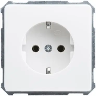 ELSO - zásuvka SCHUKO, šroubová, 250V 16A, čistě bílá *215004 Schneider Víkendová Akce