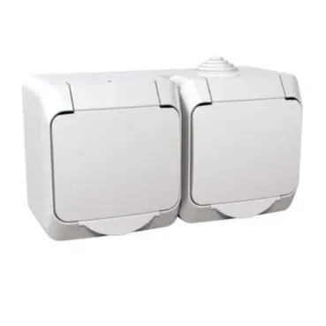 Cedar Plus IP44 - Zásuvka dvojnásobná 230V 16A 2P+SE (VDE), bílá *WDE000523 Schneider Ověřený