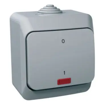 Cedar Plus IP44 - Spínač dvojpólový se signalizační kontrolkou řazení 2Ss, šedý *WDE000621 Schneider Nakupujte Hned
