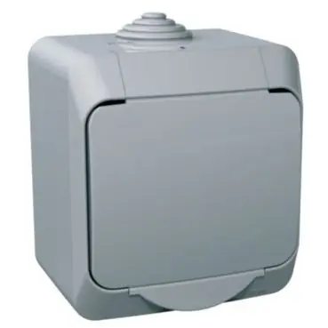 Hit Sezóny Cedar Plus IP44 - Zásuvka SCHUKO 230V 16A 2P+SE, šedá *WDE000641 Schneider