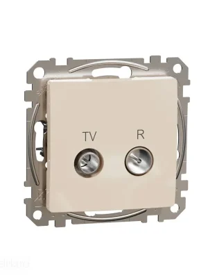 Sedna D/E - TV R zásuvka průběžná 10dB, Béžová *SDD112478R Schneider Značkový