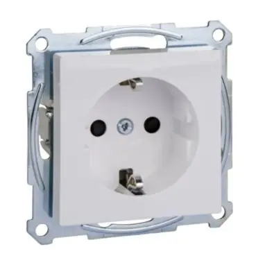Přímo Od Výrobce Merten - Zásuvka 250V/16A SCHUKO, bezšroubová, System M, Active *MTN2300-0325 Schneider