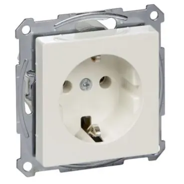 Merten - Zásuvka 250V/16A SCHUKO, bezšroubová, System M, Polar *MTN2301-0319 Schneider Originální