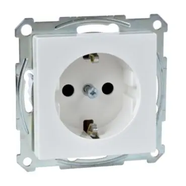 Akce Merten - Zásuvka 250V/16A SCHUKO, šroubová, System M, Polar *MTN2400-0319 Schneider
