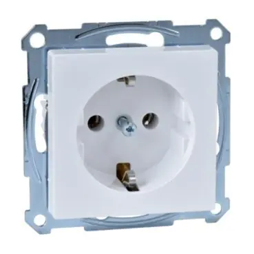 Speciální Cena Merten - Zásuvka 250V/16A SCHUKO, šroubová, clonky, System M, Active *MTN2401-0325 Schneider