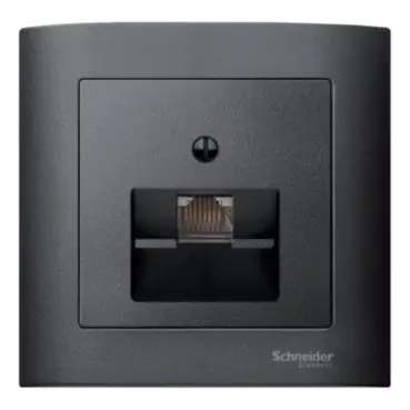 Výprodej Merten - Centrální deska pro Mechanismus 1xRJ45, System M, Antracit *MTN298314 Schneider