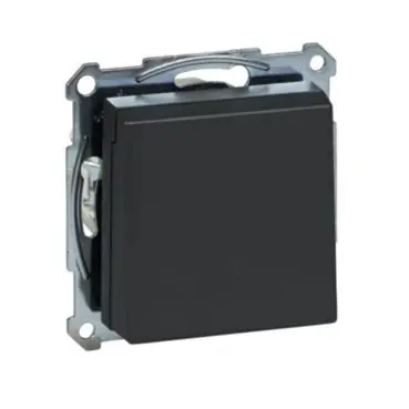 Merten - Zásuvka 250V/16A SCHUKO, bezšroubová, s víčkem IP20, System M, Antracit *MTN2311-0414 Schneider Levný