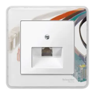 Poslední Šance Merten - Centrální deska pro Mechanismus 1xRJ45, System M, Polar *MTN296219 Schneider