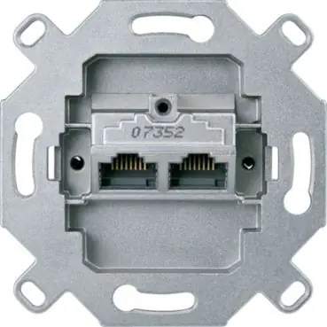 Originální Merten - Mechanismus zásuvka datová dvojitá RJ45 kat.6 *MTN465706 Schneider