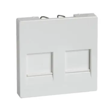 Nízká Cena Merten - Centrální deska pro datovou zásuvku, 2xRJ45, clonky, System M, Polar *MTN4562-0319 Schneider