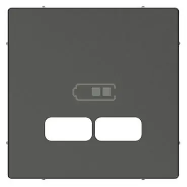 Merten - Centrální deska pro 2xUSB, System M, Antracit *MTN4367-0414 Schneider Expresní Doručení