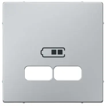 Merten - Centrální deska pro 2xUSB, System M, Aluminium *MTN4367-0460 Schneider Ověřený