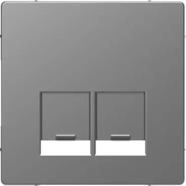 Centrální deska, Merten D-Life, pro datovou zásuvku 2xRJ45 Actassi, Stainless Steel *MTN4572-6036 Schneider Finální Výprodej