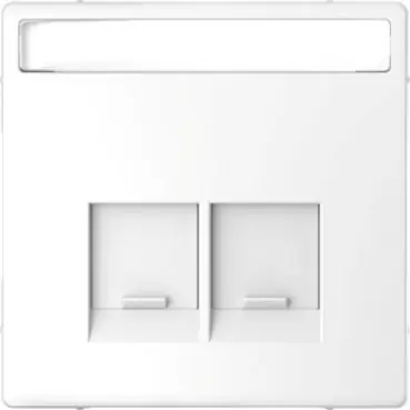 Centrální deska, Merten D-Life, pro datovou zásuvku 2xRJ45 Actassi s popisovým polem, Lotus White *MTN4574-6035 Schneider Novinka
