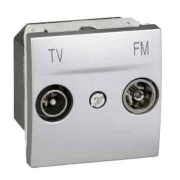 Zásuvka antenní TV/FM, koncová, Alu MGU345130 Cenový Hit