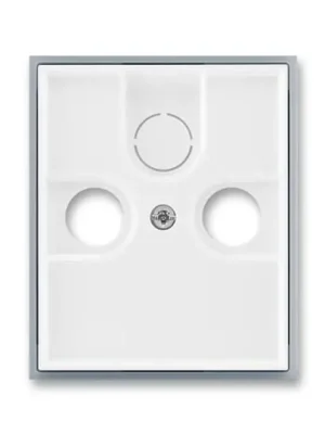 Značkový ABB ELEMENT Kryt 5011E-A00300 04 zásuvky anténní s vylamovacím otvorem TV+R, TV+R+SAT, bílá/ledová šedá