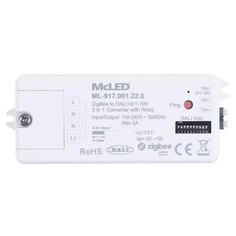 Převodník ZigBee McLED na DALI nebo 0-10V signál ML-917.001.22.0 Cenová Bomba