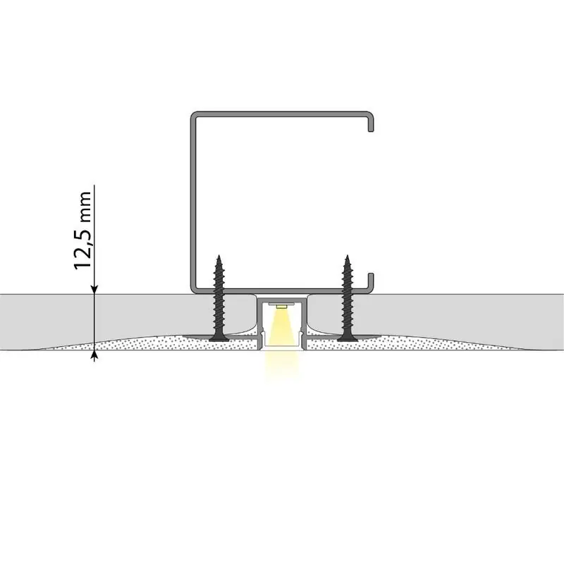 MCLED PROFIL AL AG PRO SÁDROKARTON, 53X14MM, VČETNĚ ČERNÉHO DIFUZORU, 2M, ML-761.073.43.2 Expresní Doručení