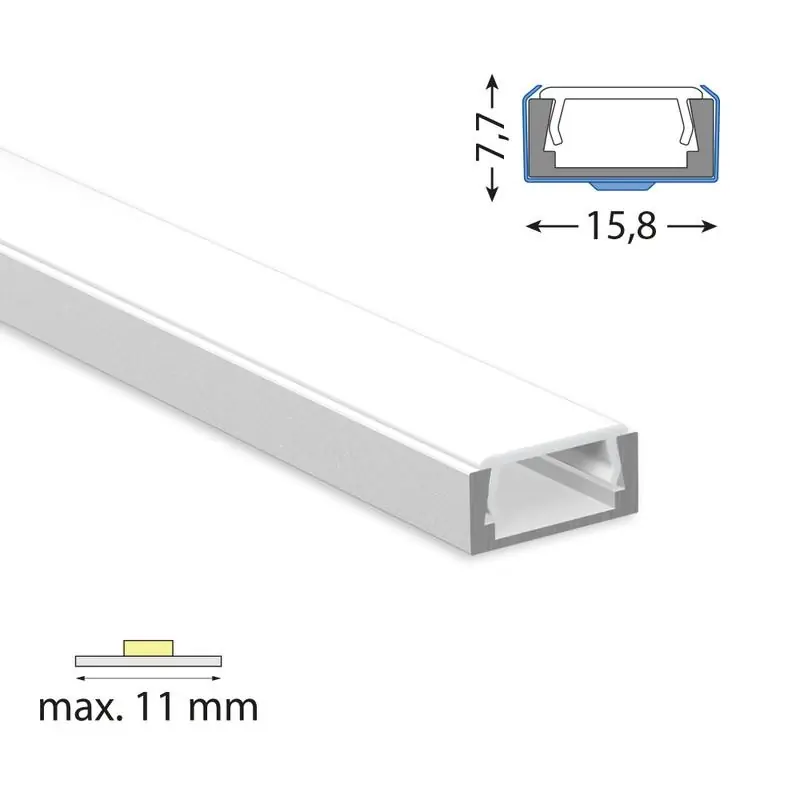 Dokud Zásoby Vydrží MCLED PROFIL AL PŘIS. MLÉČNÝ DIF. PG2 16X8MM 1M ML-761.001.74.1
