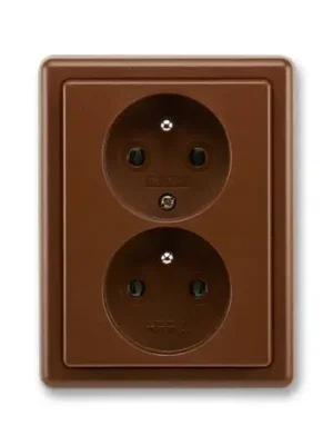 Vrácení Zdarma ABB CLASSIC Dvojzásuvka 5512C-2349 H3 chráněná, hnědá