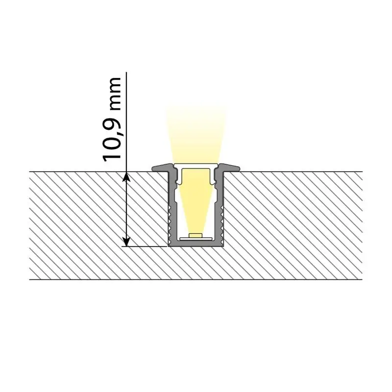 MCLED PROFIL AL VEST. VN 13X12MM VČ. MATNÉHO DIFUZORU 2M ML-761.029.43.2 Aktuální