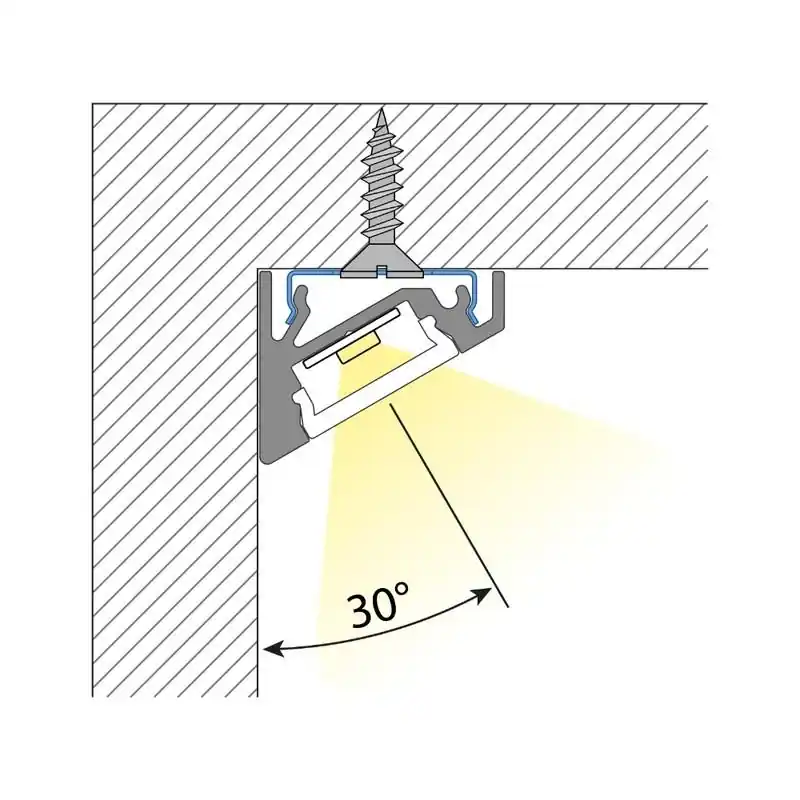 MCLED PROFIL ROHOVÝ HLINÍKOVÝ RN 19X15MM VČETNĚ MLÉČNÉHO DIFUZORU 3M ML-761.092.02.3 Zlevněný