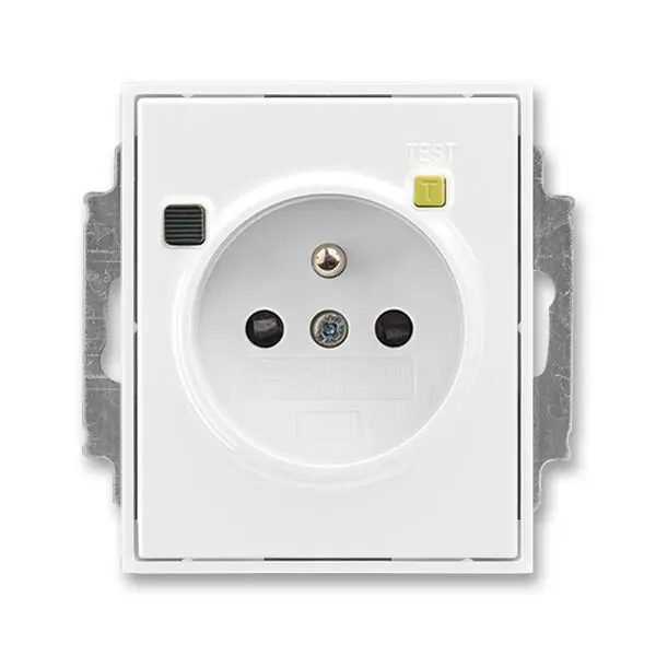 Nízká Cena ABB Zásuvka ELEMENT,TIME 5526E-A02369 03 bezpečnostní, s proudovým chráničem FI-DOS