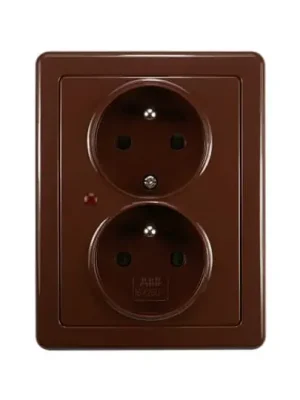 Top Prodej ABB SWING Dvojzásuvka 5592G-C02349 H1 s ochranou před přepětím, hnědá