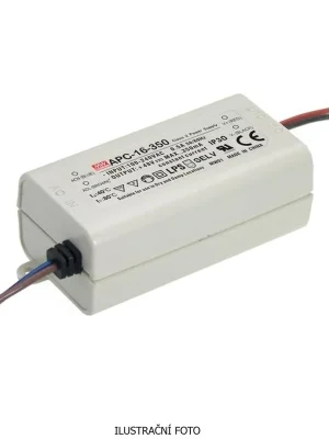 Autentický MEAN WELL ZDROJ PRO LED APC-16-700 16W VSTUP 90-264V AC, 127-370V DC VÝSTUP 700MA 9-24V 91291