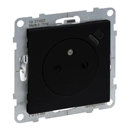 Akce 721489 SUNO ČERNÁ ZÁSUVKA 2P+T USB-C