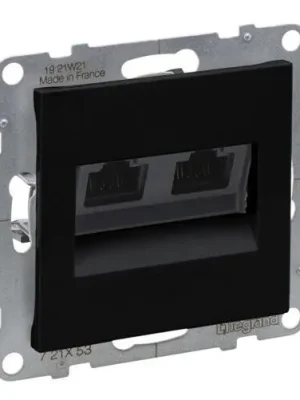 Nejlepší Volba 721453 SUNO ČERNÁ 2XRJ45 CAT6 UTP LCS