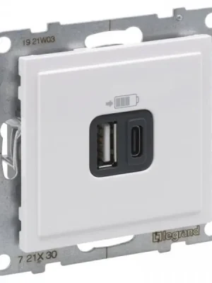 Vysoce Kvalitní 721130 SUNO NABÍJEČKA USB A+C BÍLÁ
