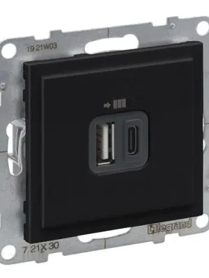 721430 SUNO NABÍJEČKA USB A+C ČERNÁ Akce
