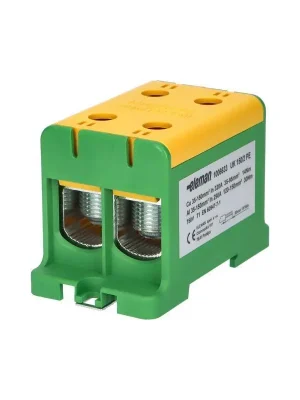 1006633 Svorka univerzální UK 150/2 PE, 320A, 1pól., AL/CU, krytá, zel.-žl., na DIN/panel Nejprodávanější