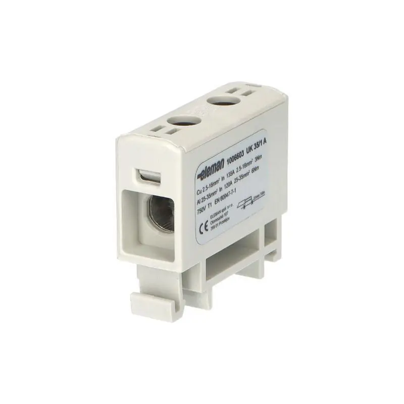 1006603 Svorka univerzální UK 35/1 A, 135A, 1pól., AL/CU, krytá, šedá, na DIN Must-Have