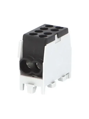 1006515 Svorkovnice rozbočovací HLAK 25 1/2 M2, 100A, 1pól., AL/CU, IP20, černá, na DIN /2080140 Novinka