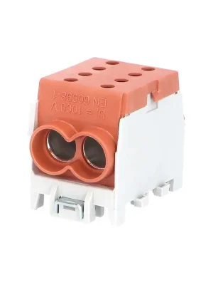 1003144 Svorkovnice rozbočovací HLAK 70 1/2 M2, 250A, 1pól., AL/CU, IP20, hnědá, na DIN /2080196 Novinka