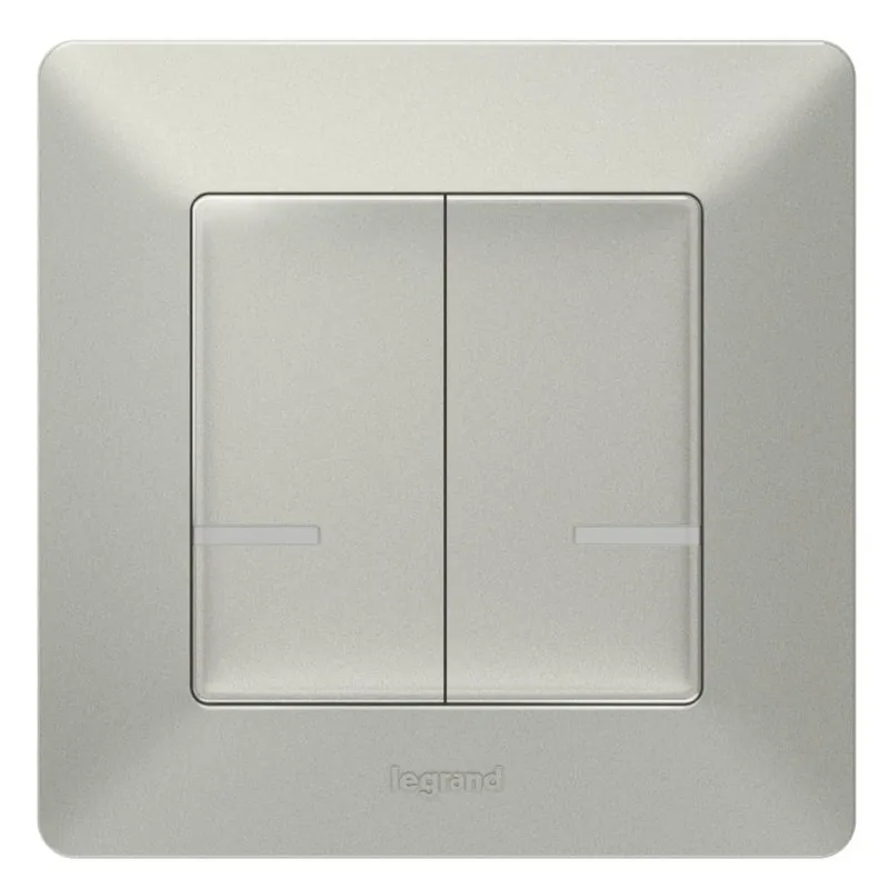Ihned K Objednání Bezdrátový spínač dvojitý Legrand Valena Life with Netatmo 752387, hliník