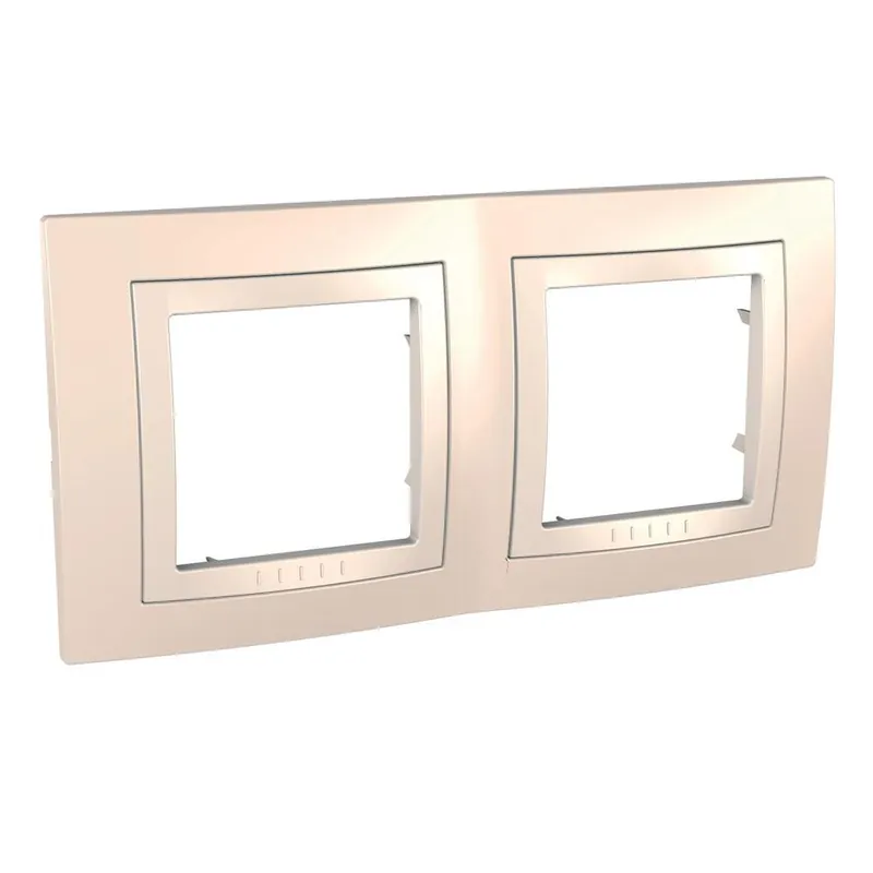 Expresní Doručení MGU2.004.559 Unica Basic - Krycí rámeček dvojnásobný, Cream/marfil