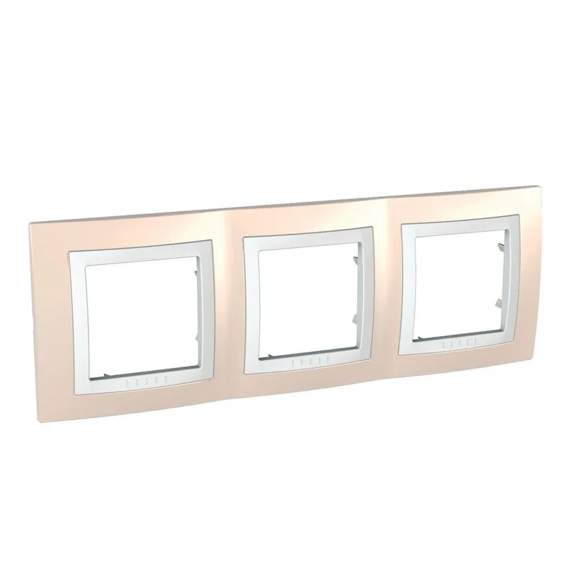 Omezená Nabídka MGU2.006.859 Unica Basic - Krycí rámeček trojnásobný, Cream/polar