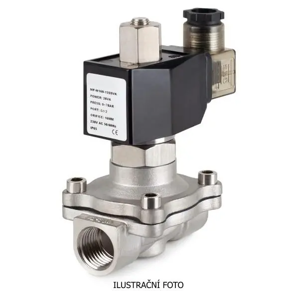 Zlevněný ECK MP-W16010SNK-230VAC VENTIL ELEKTROMAGNETICKÝ 230VAC G3/8INCH 0-7BAR NO KVS4.8 NBR NEREZ (5445)