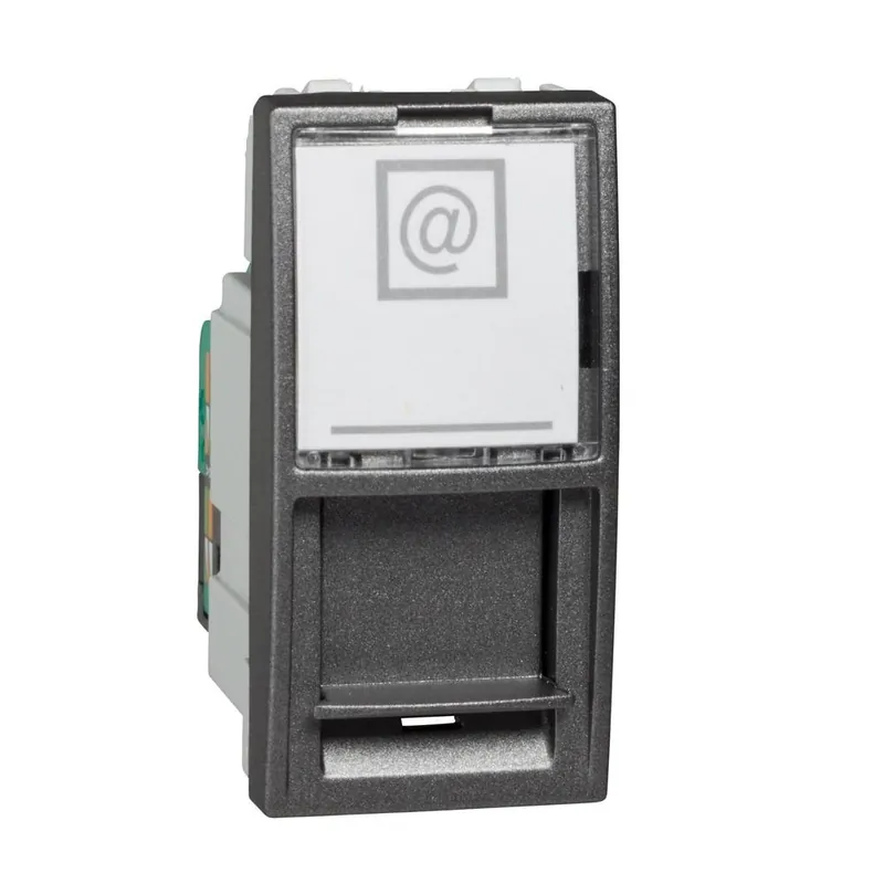 Autentický MGU3.410.12 Unica - Zásuvka datová 1xRJ45 S-One, kat.5e UTP, 1 modul, Grafit