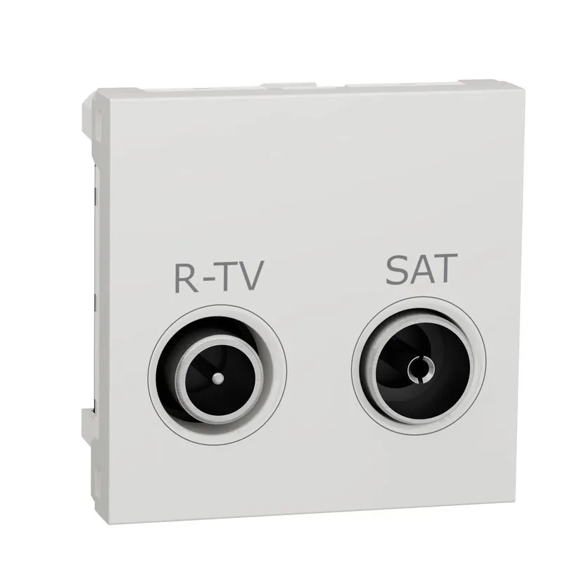 NU345618 Unica - Zásuvka TV-R/SAT průběžná 11 dB, 2M, Bílá Sezónní Sleva