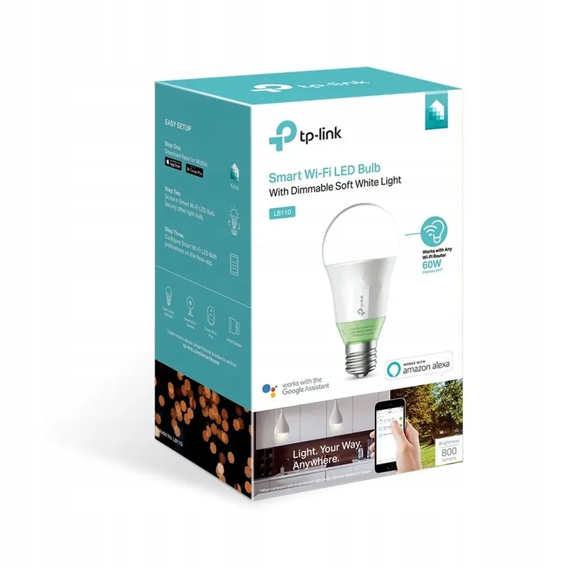LED žárovka TP-Link Smart Wi-Fi E27 10W (60W) 800 lm 2700K 827 LB110 Expresní Doručení