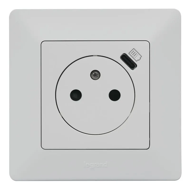 Pouze Dnes 753336 VALL ZÁSUVKA 2P+T/USB-C HLIN.