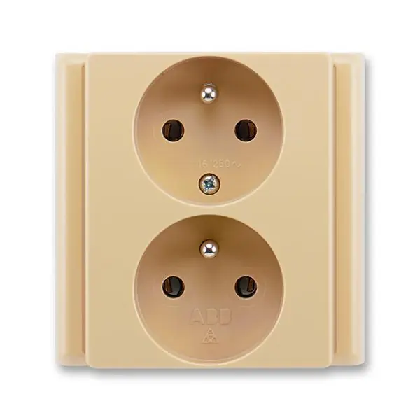 Nová Kolekce 5512-2249 D2 Zásuvka dvojnásobná chráněná, 81x81 mm