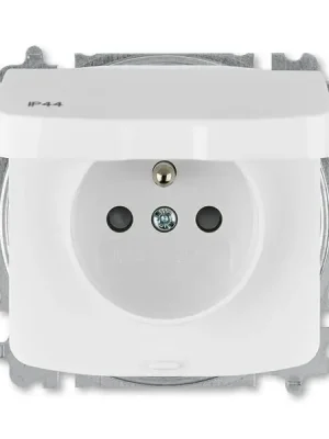 Pouze Dnes 5519A-A02997 B Zásuvka jednonásobná s clonkami, s víčkem, IP44, bezšroubové svorky