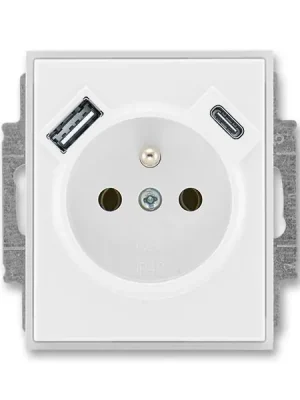 5569E-A32357 01 Zásuvka 1násobná s kolíkem, s clonkami, s nabíjením USB-A, USB-C Cenový Hit