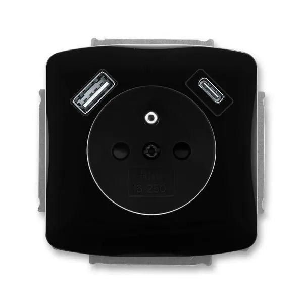5569A-A32357 N Zásuvka 1násobná s kolíkem, s clonkami, s nabíjením USB-A, USB-C Autentický